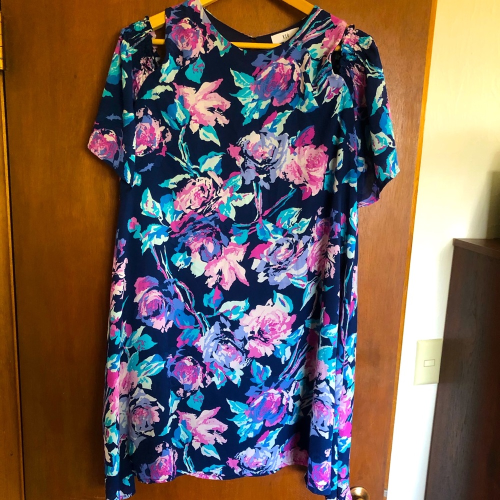 NSR Cold Shoulder Floral Dress